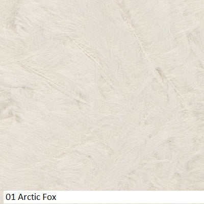Furreal Yarn from Knitting Fever. Color #01 Artic Fox