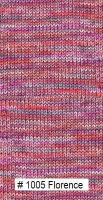 Indulgence Sock from Knitting Fever.  Color #1005 Florence