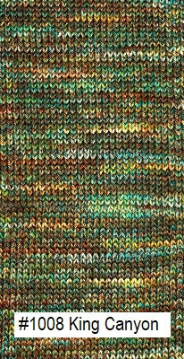 Indulgence Sock from Knitting Fever.  Color #1008 King Canyon