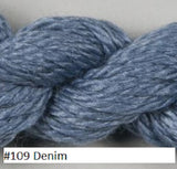 Silk and Ivory Needlepoint Yarn. Color #109 Denim