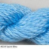 Silk and Ivory Needlepoint Yarn. Color #114 Sacre Bleu
