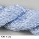 Silk & Ivory, a Needlepoint Yarn. Colors in Blue
