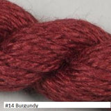 Silk and Ivory Needlepoint Yarn. Color #14 Burgundy