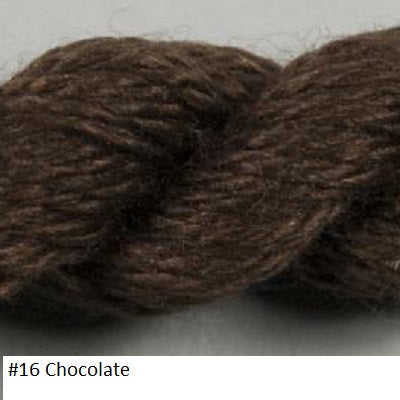 Silk and Ivory Needlepoint Yarn. Color #16 Chocolate