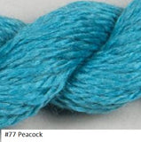 Silk and Ivory Needlepoint Yarn. Color #77 Peacock
