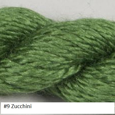 Silk and Ivory Needlepoint Yarn. Color #9 Zucchini