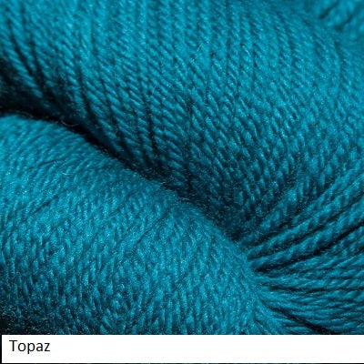 Green Line Yarn from Jagger Spun. Color Topaz