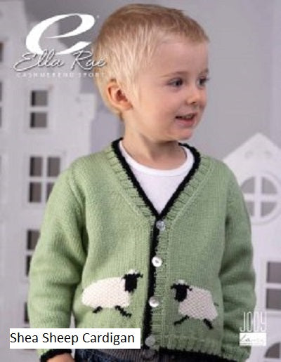 Ella Rae "Sea Sheep Caridgan" pattern for Cashmereno Sport Yarn.