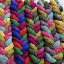 Superfine 400 Braid from Yarn and Soul. A 3 ply 100% Superfine Alpaca Yarn in a fingering weight. Each braid has 5 solid colors.
