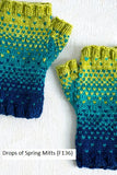 Drops of Spring Mitts, Knitted in Manos Del Uruguay Alegria Grande Yarn.