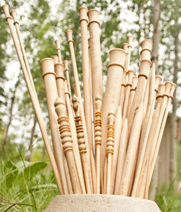 Brittany Single Point Knitting Needles 14". Made with sustainably harvested Birch wood.
