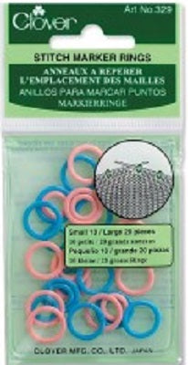 Clover Ring Stitch Markers in 2 sizes. Clover #329