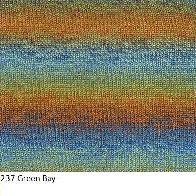 Painted Sky yarn from Knitting Fever. Color #237 Green Bay