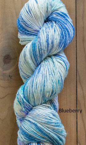 Twizzlefoot Yarn from Mountain Colors. Color Blueberry