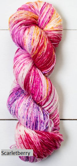Twizzlefoot Yarn from Mountain Colors. Color Scarletberry