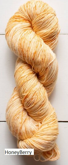 Twizzlefoot Yarn from Mountain Colors. Color Honeyberry