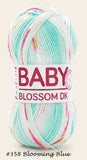 Baby Blossom DK Yarn from Sirdar. Color 358 Blooming Blue