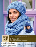 Tracy Hat and Cowl Pattern. By Ursula McGrath for Juniper Moon  Farm Big Merino Wool