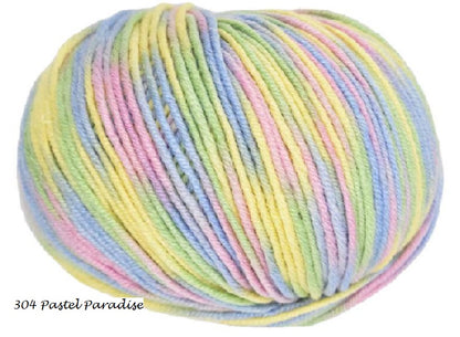 Cashmereno Sport Taffy from Ella Rae. Color #304 Pastel Padadise.