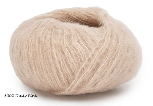 Cashsilk Light from Laines du Nord. Color #3002 Dusky Pink