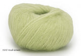 Cashsilk Light Yarn from Laines du Nord. Color #3102 Acid Green