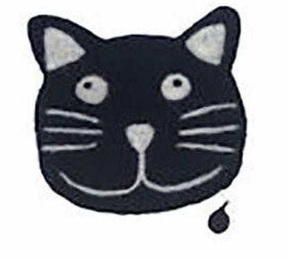 Felted Cat Notion Bag, with zipper.