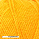 Color #1382 Bright Yellow in Encore Worsted Yarn, from Plymouth