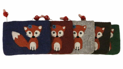 Foxy Notion Bags from Wonderland. Zippered Fleted bag, 6" x 8"