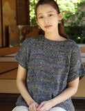 Iwate knitted top. Kakigori Yarn. Patterrn in Silky Designs from Noro