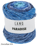Paradise Yarn from Lang. A sport weight yarn in a blend of Cotton and Viscose.