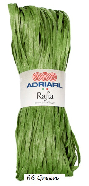 Rafia Yarn from Adriafil. Color #66 Green