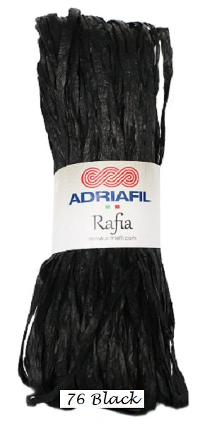 Rafia Yarn from Adriafil. Color #76 Black