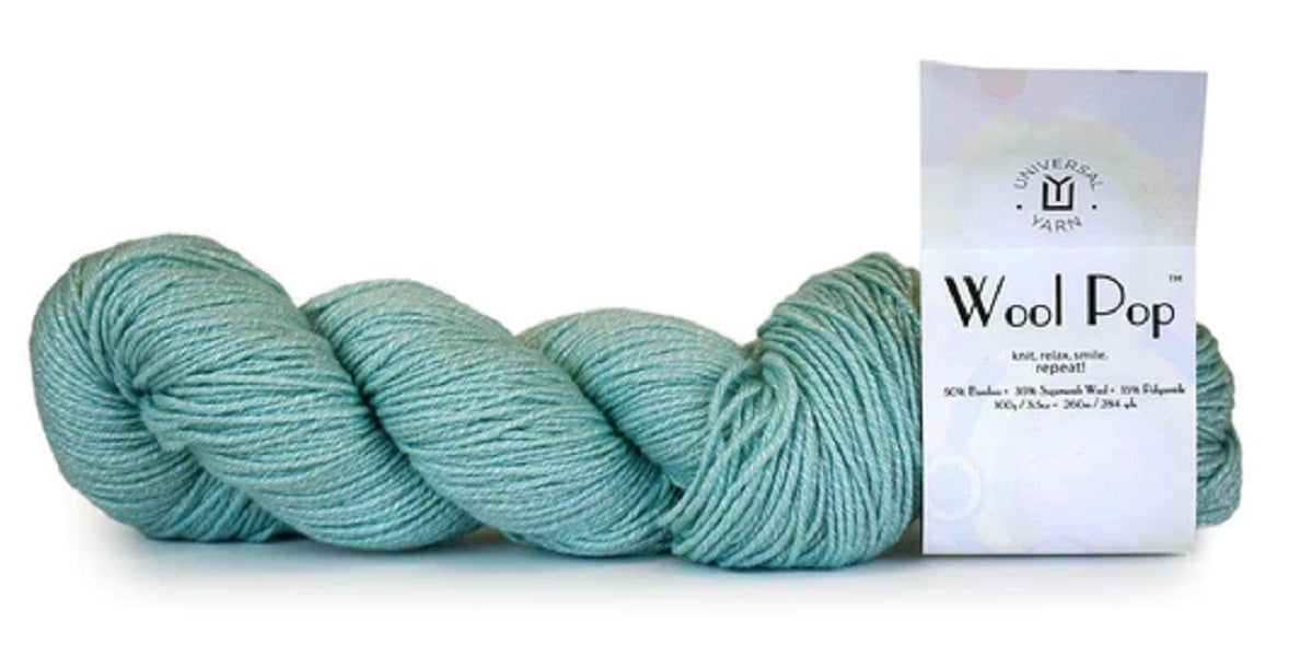 Wool Pop Yarn from Universal Yarns.  50% Bsmboo/35% Superwash Wool/15% Polymide