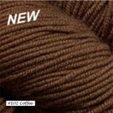 Worsted Merino Superwash Yarn from Plymouth. Color #102 Coffee