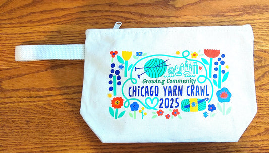 Chicago Yarn Crawl Tote and Zip Wristlet, 2025
