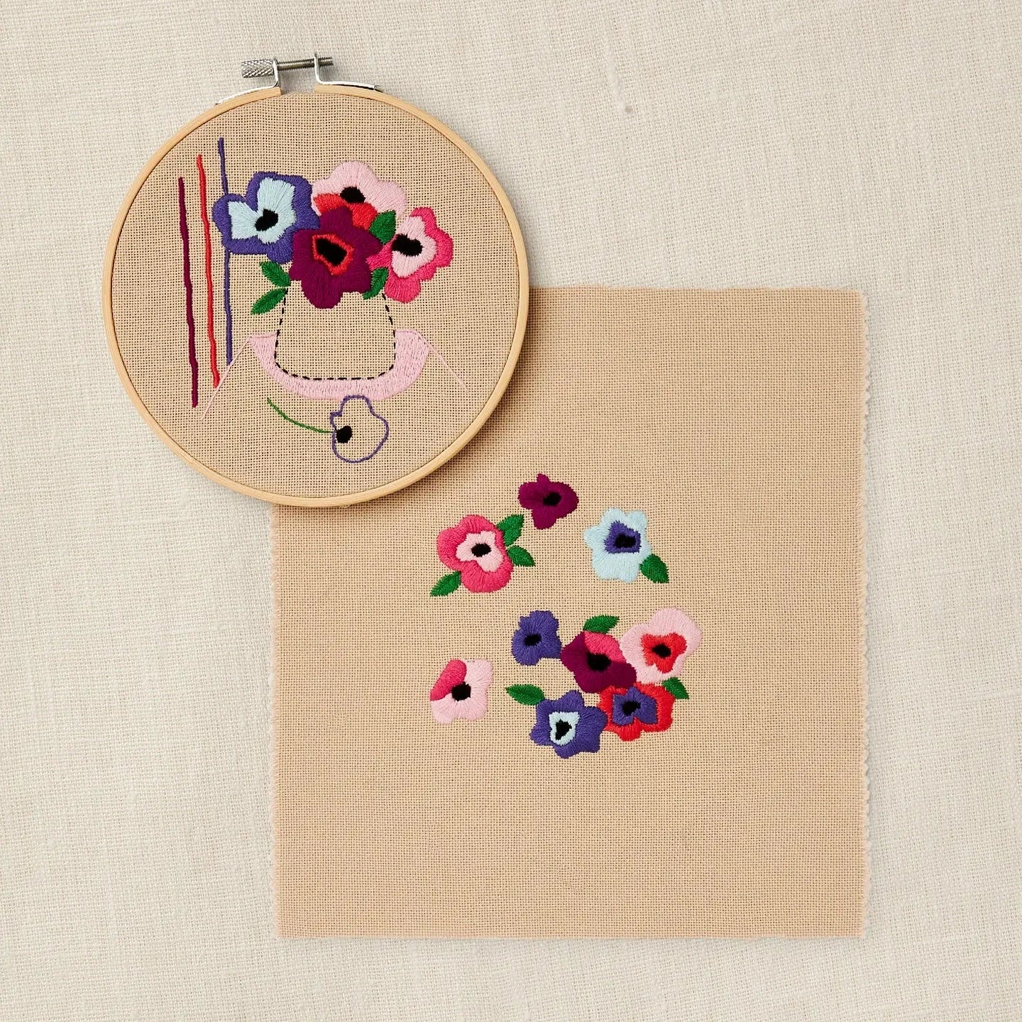Peaceful Embroidery Anemone Kit