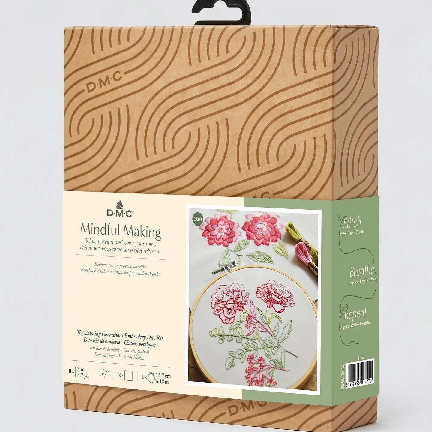Calming Carnations Embroidery Kit