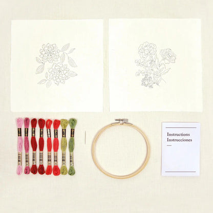 Calming Carnations Embroidery Kit