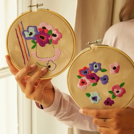Peaceful Embroidery Anemone Kit