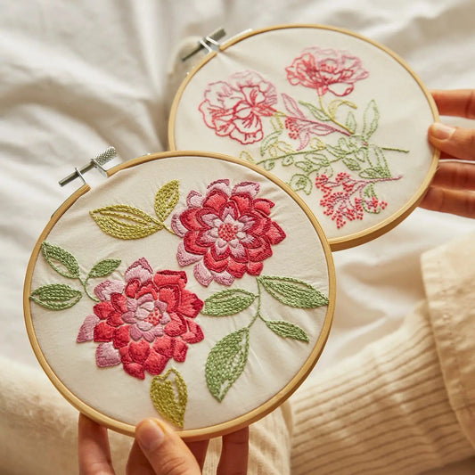 Calming Carnations Embroidery Kit