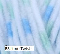 flutterby Chunky from James Brett Yarns in color #B8 Lime Twist