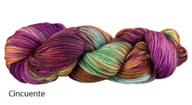 Manos Del Uruguay Alegria Grande Hand Painted Yarn.  Color Cincuente