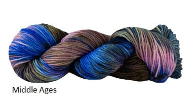 Manos Del Uruguay Alegria Grande Hand Painted Yarn. Color Middle Ages.