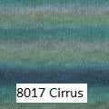 Berroco Aero Yarn. A color swatch of color # 8017 Cirrus.