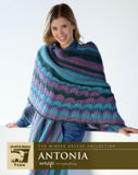 Antonia knit shawl pattern for Patagonia Organic Yarn . From Juniper Moon Farms