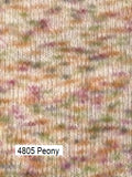 Berroco Artesia Yarn. A knitted sample of color #4805 Peony.