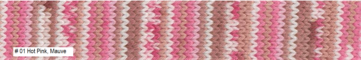 Baby Jacquard Yarn from Fil Katia. Colorway #01 Hot Pin, Mauve