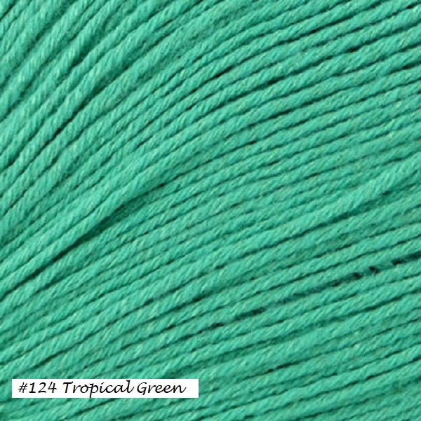 Bamboo Pop Yarn from Universal. Color #124 Tro[ocal Green
