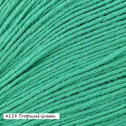 Bamboo Pop Yarn from Universal. Color #124 Tro[ocal Green