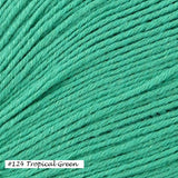Bamboo Pop Yarn from Universal. Color #124 Tro[ocal Green